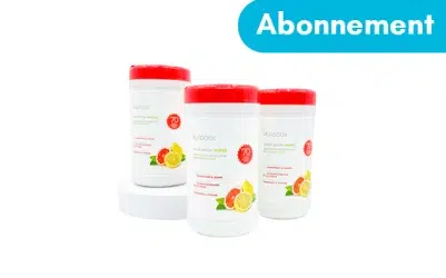 3x Boites de lingettes nettoyantes pour masque - Senteur Agrumes | Abonnement