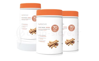 Pack 3 x Boite de lingettes nettoyantes pour masque - Boisée